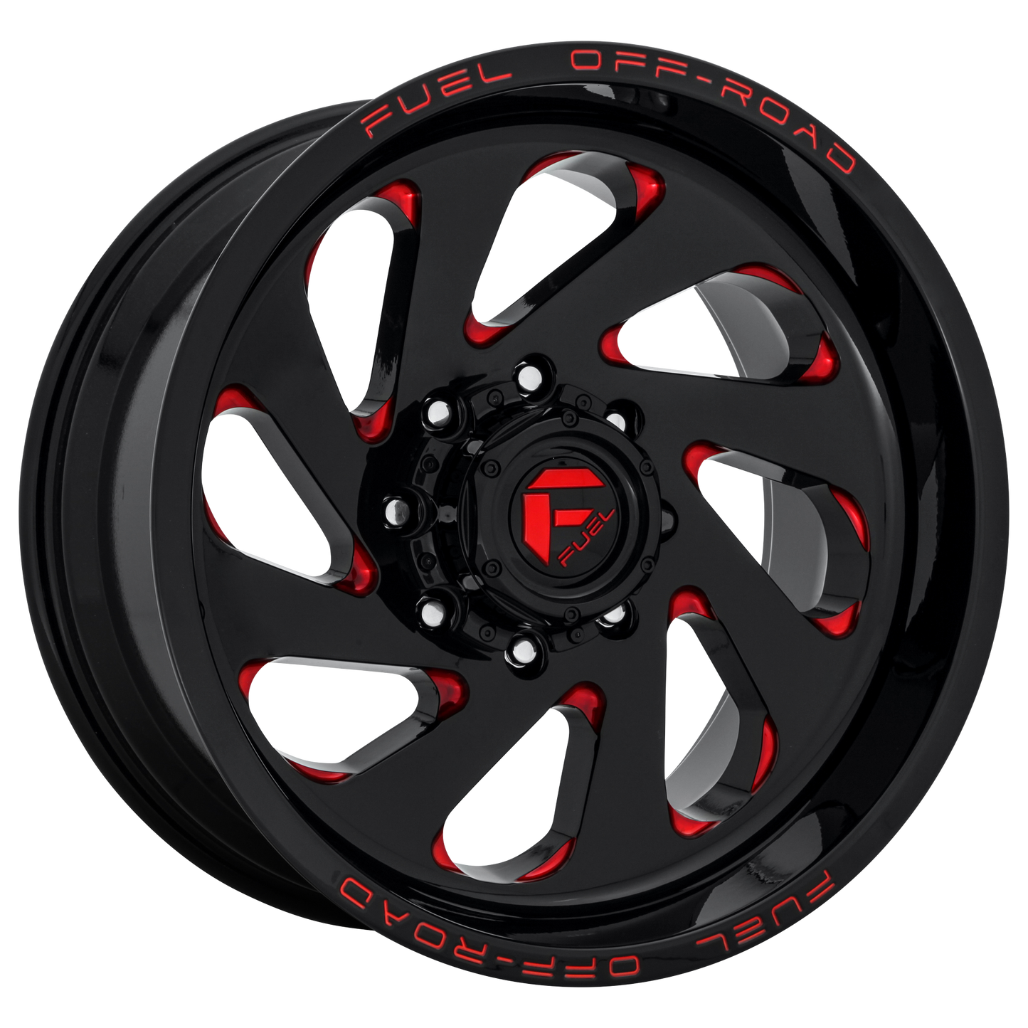 VORTEX 20x12 8x180.00 GLOSS BLACK RED TINTED CLEAR (-44 mm) - Tires and Engine Performance