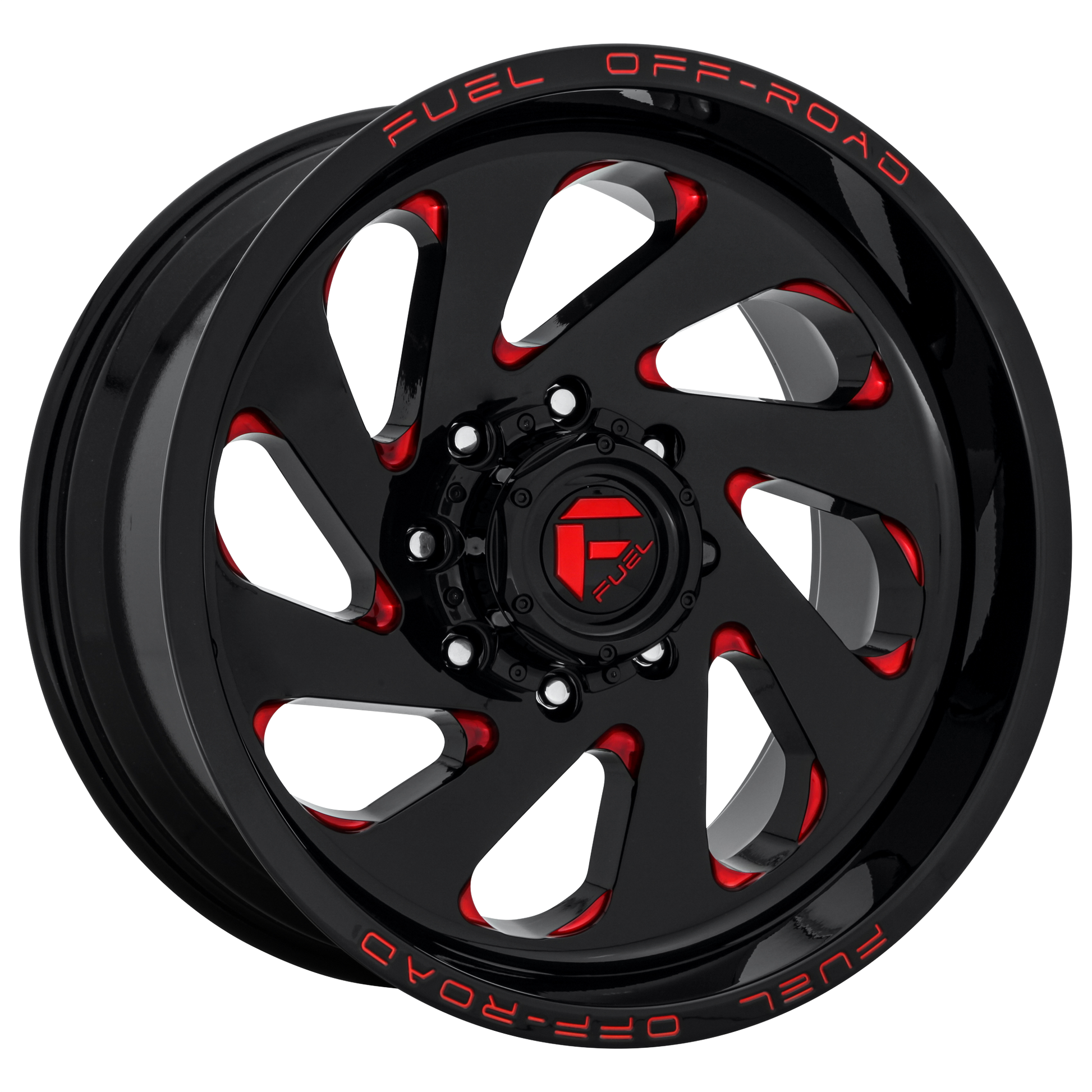 VORTEX 20x12 8x180.00 GLOSS BLACK RED TINTED CLEAR (-44 mm) - Tires and Engine Performance