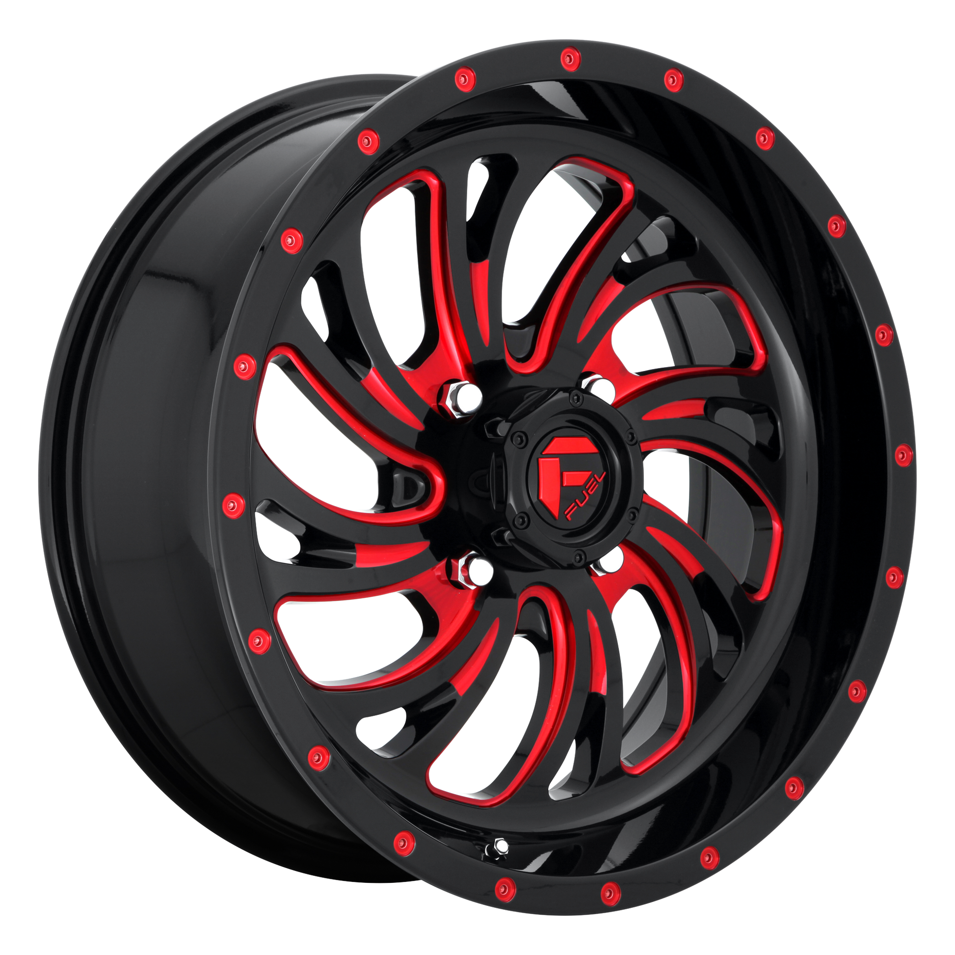KOMPRESSOR 20x7 4x156.00 GLOSS BLACK RED TINTED CLEAR (13 mm) - Tires and Engine Performance
