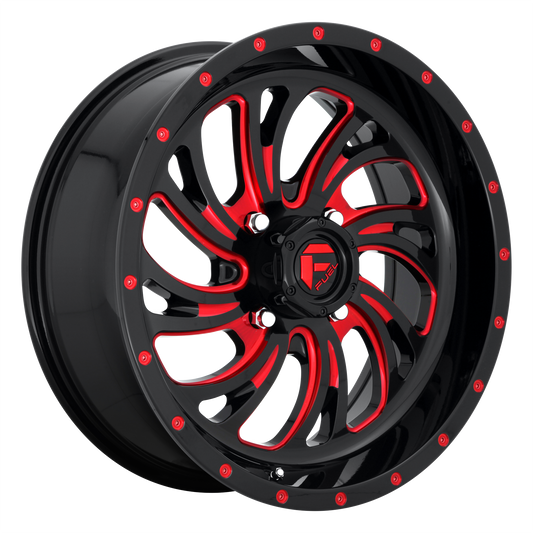 KOMPRESSOR 20x7 4x156.00 GLOSS BLACK RED TINTED CLEAR (13 mm) - Tires and Engine Performance