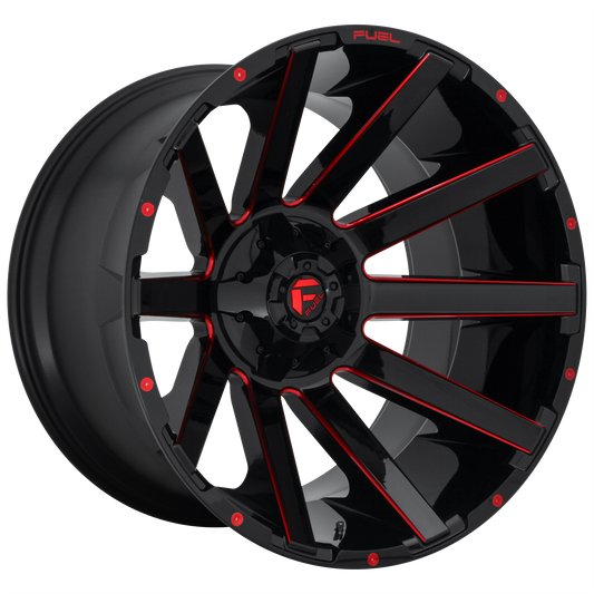 CONTRA 20x9 6x135.00/6x139.70 GLOSS BLACK RED TINTED CLEAR (20 mm) - Tires and Engine Performance