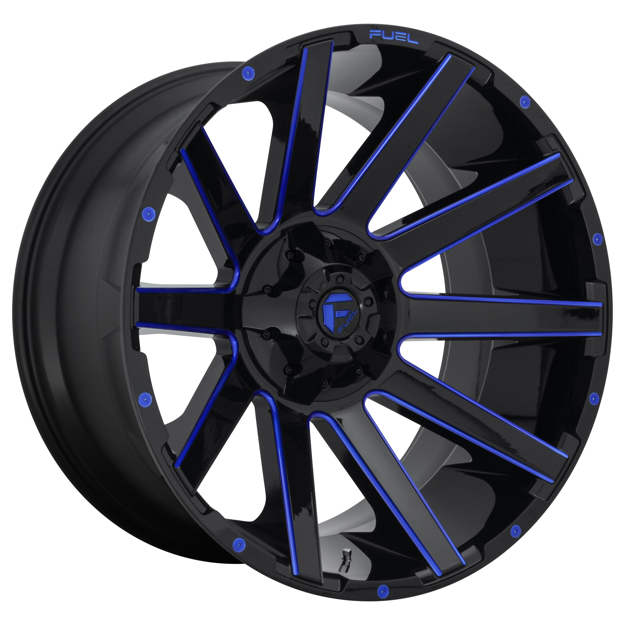 CONTRA 20x9 8x165.10 GLOSS BLACK BLUE TINTED CLEAR (20 mm) - Tires and Engine Performance