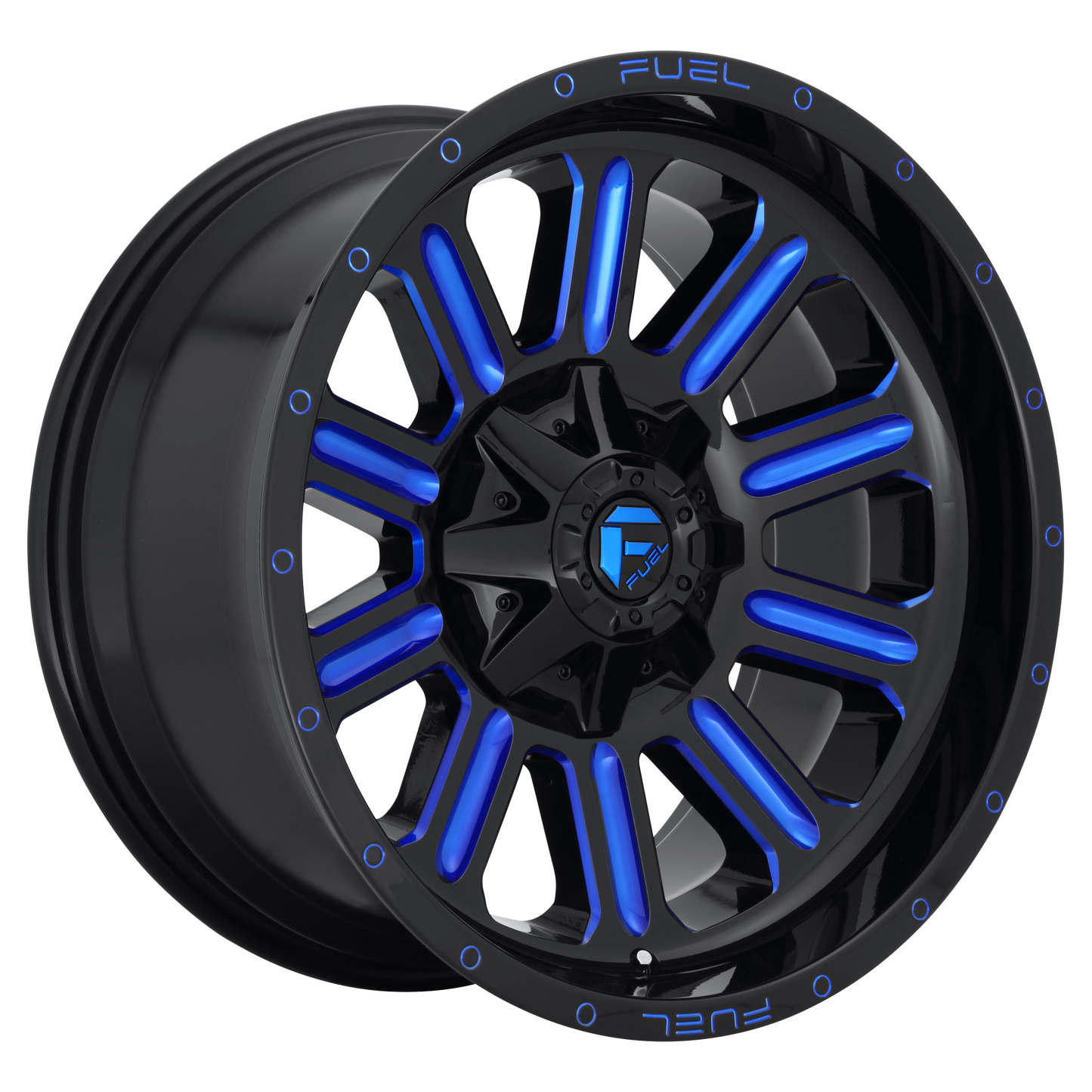 HARDLINE 18x9 6x135.00/6x139.70 GLOSS BLACK BLUE TINTED CLEAR (2 mm) - Tires and Engine Performance