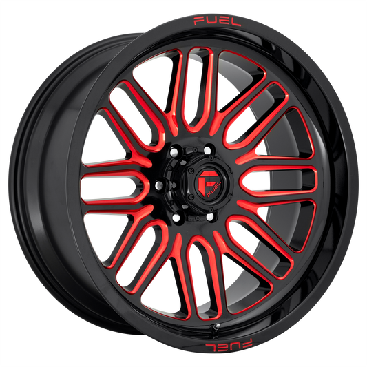 IGNITE 22x10 5x127.00 GLOSS BLACK RED TINTED CLEAR (-18 mm) - Tires and Engine Performance