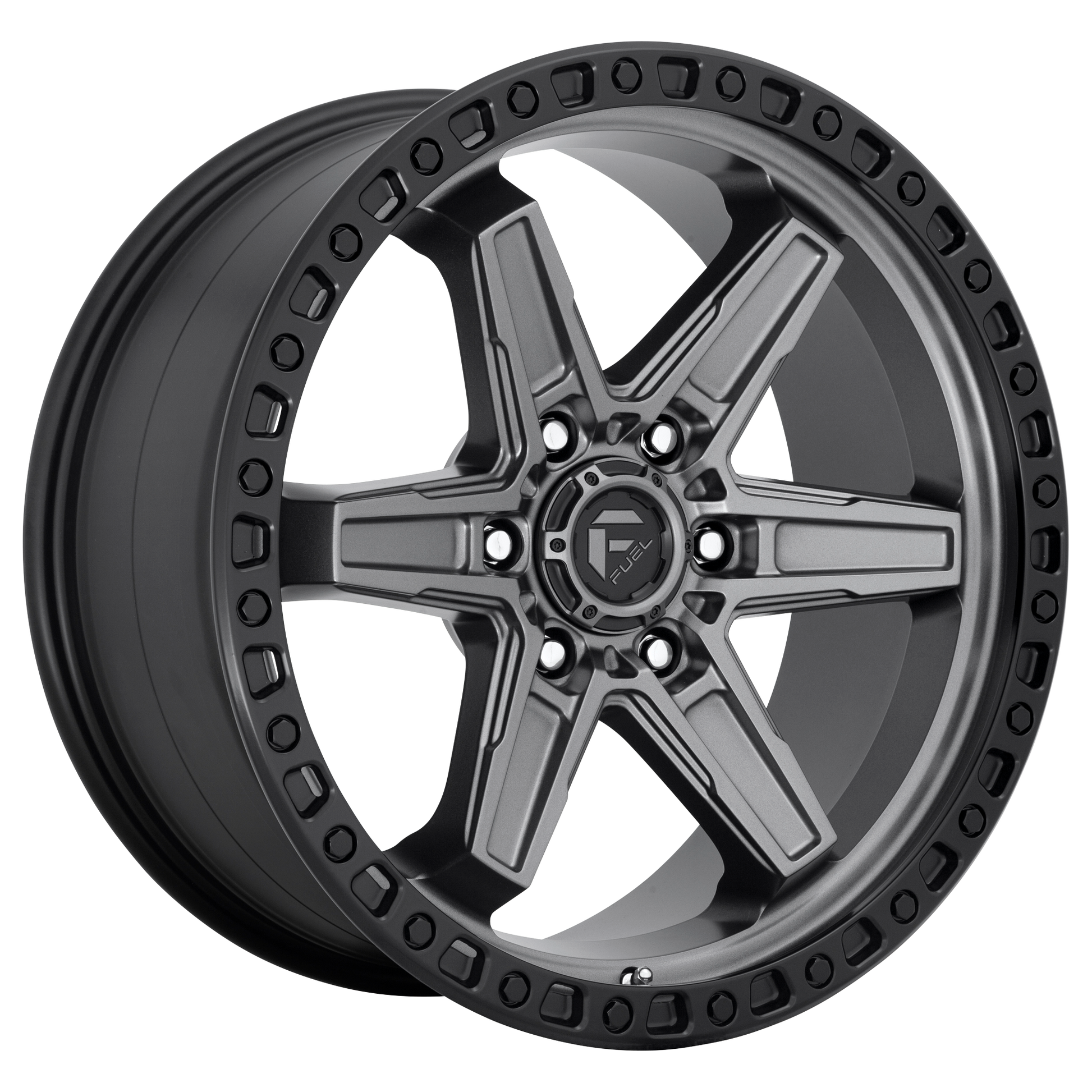 KICKER 17x9 6x139.70 MATTE GUN METAL BLACK BEAD RING (-12 mm) - Tires and Engine Performance