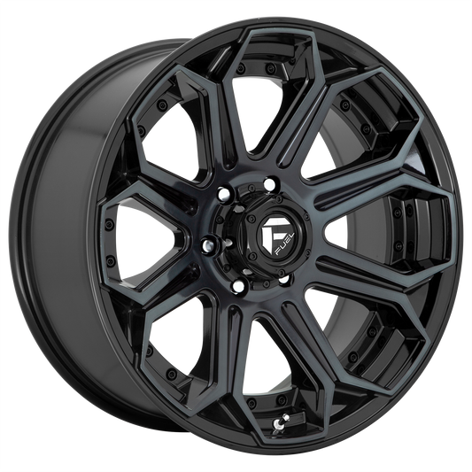 SIEGE 22x12 6x139.70 GLOSS MACHINED DOUBLE DARK TINT (-44 mm) - Tires and Engine Performance