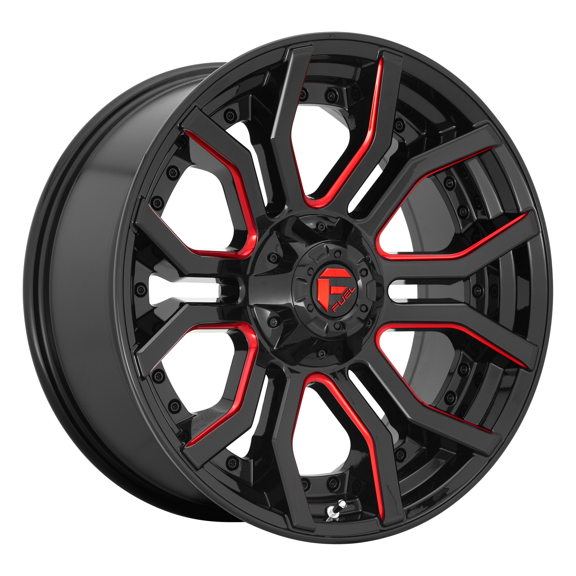 RAGE 20x10 8x165.10 GLOSS BLACK RED TINTED CLEAR (-18 mm) - Tires and Engine Performance