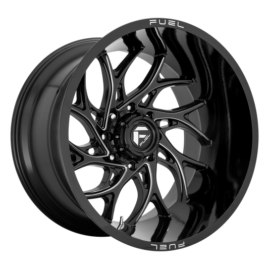 RUNNER 22x12 6x135.00 GLOSS BLACK MILLED (-44 mm) - Tires and Engine Performance