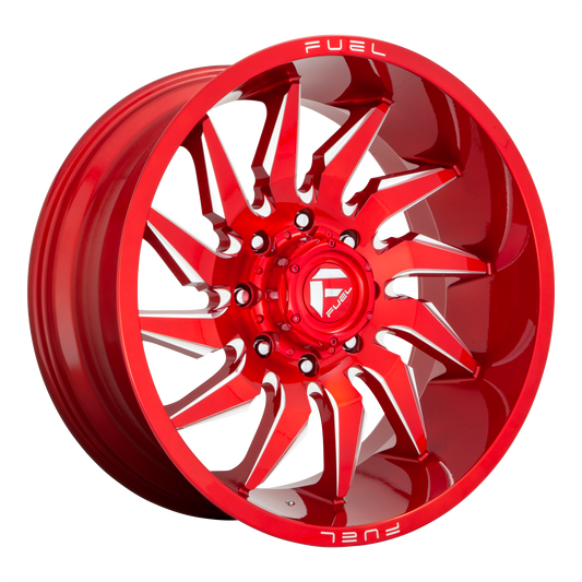 SABER 20x10 5x139.70 CANDY RED MILLED (-18 mm) - Tires and Engine Performance