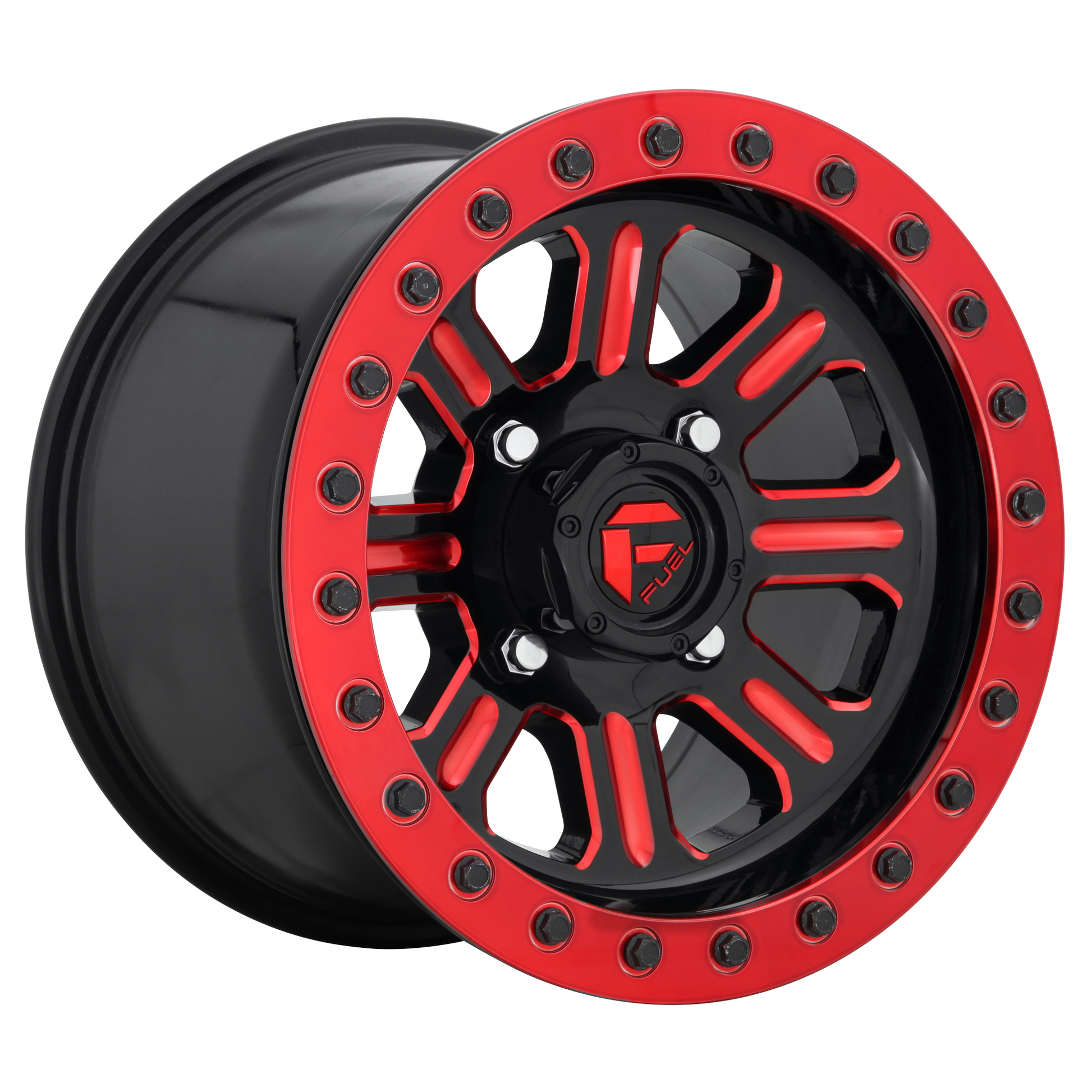 HARDLINE BL - OFF ROAD ONLY 15x7 4x156.00 GLOSS BLACK RED TINTED CLEAR (38 mm) - Tires and Engine Performance