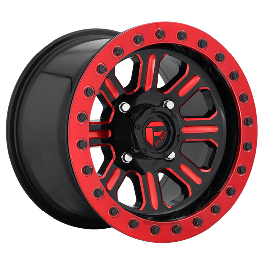 HARDLINE BL - OFF ROAD ONLY 15x10 4x156.00 GLOSS BLACK RED TINTED CLEAR (25 mm) - Tires and Engine Performance