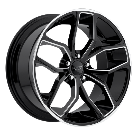 OUTCAST 20x8.5 5x120.00 GLOSS BLACK MILLED (35 mm) - Tires and Engine Performance
