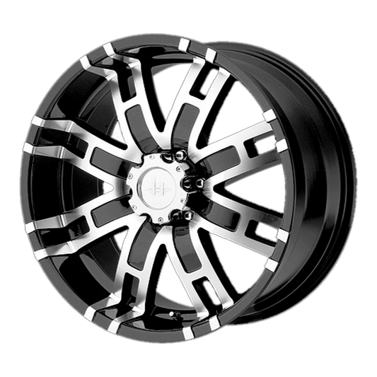 HE835 17x8 5x139.70 GLOSS BLACK MACHINED (0 mm) - Tires and Engine Performance