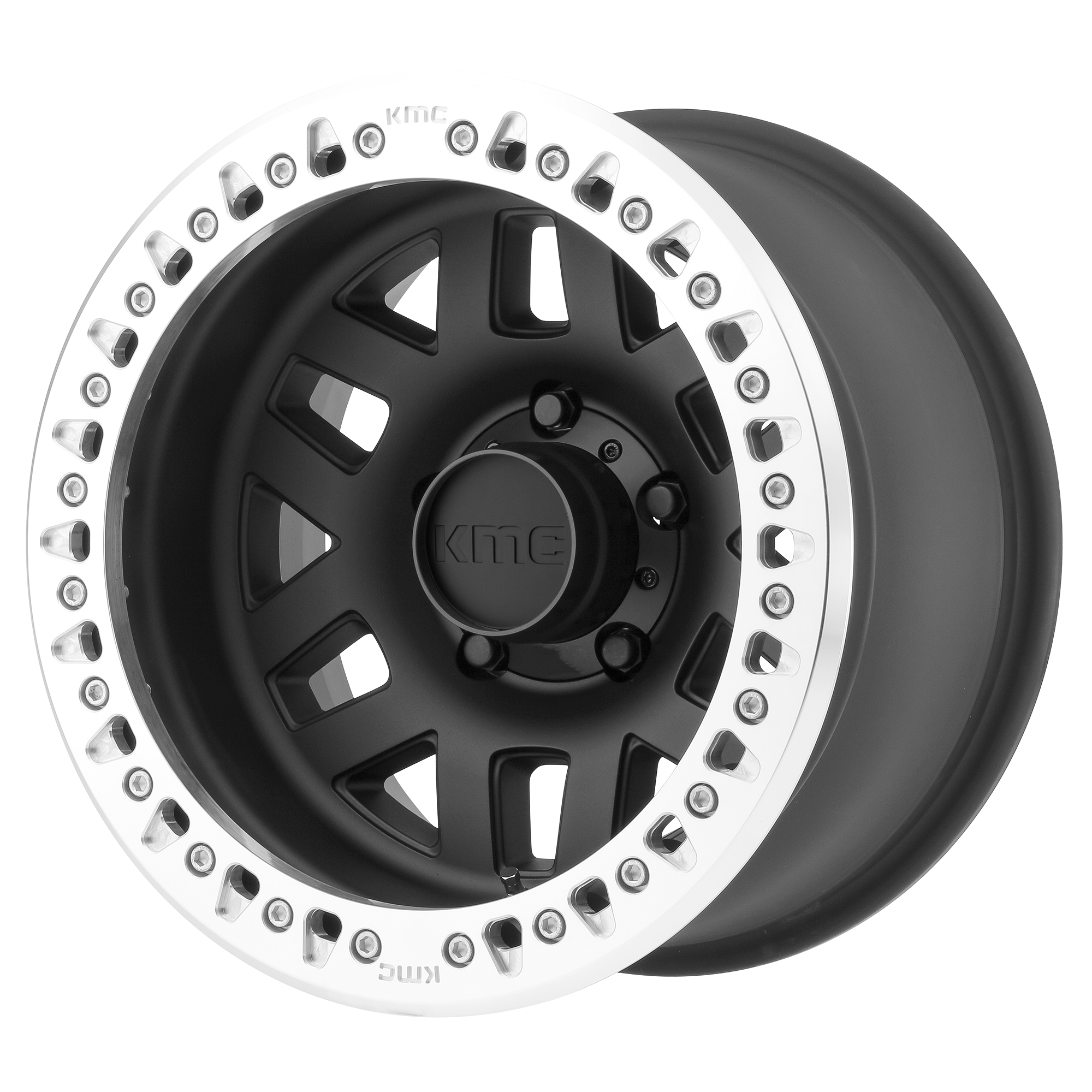 MACHETE CRAWL 17x9 8x165.10 SATIN BLACK W/ MACHINED RING (-38 mm) - Tires and Engine Performance