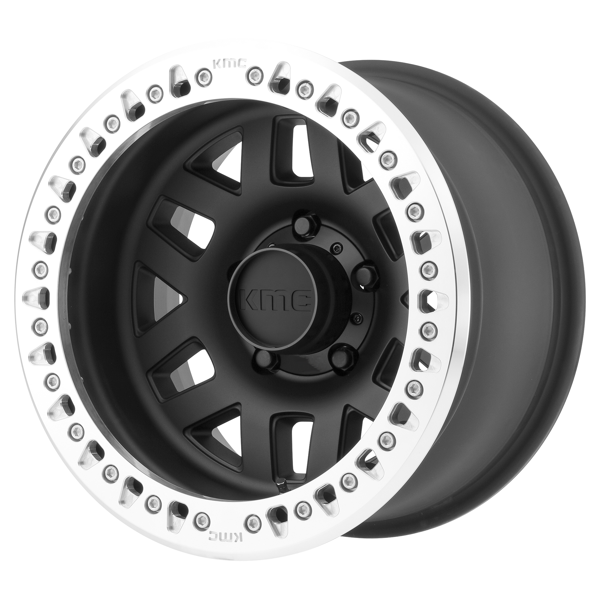 MACHETE CRAWL 17x9 6x139.70 SATIN BLACK W/ MACHINED RING (-38 mm) - Tires and Engine Performance
