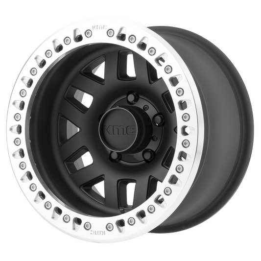 MACHETE CRAWL 17x9 8x170.00 SATIN BLACK W/ MACHINED RING (-38 mm) - Tires and Engine Performance