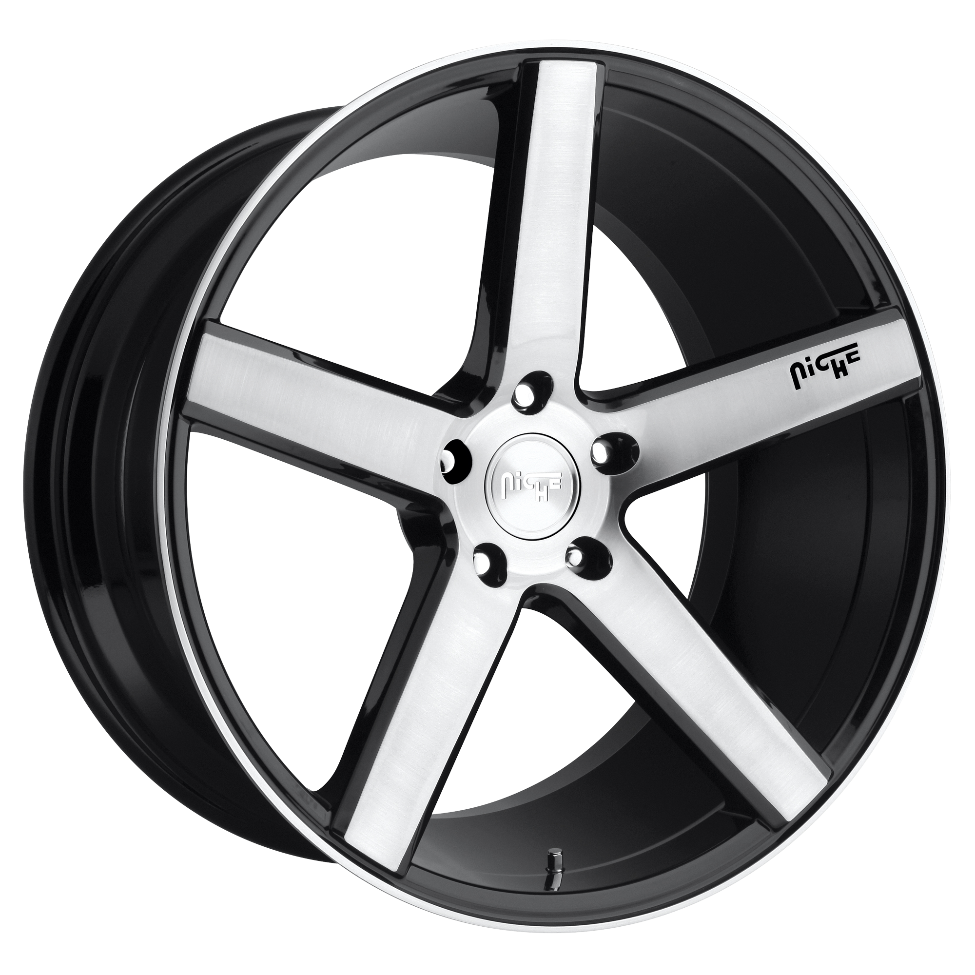 MILAN 20x8.5 5x120.00 GLOSS BLACK BRUSHED (35 mm) - Tires and Engine Performance
