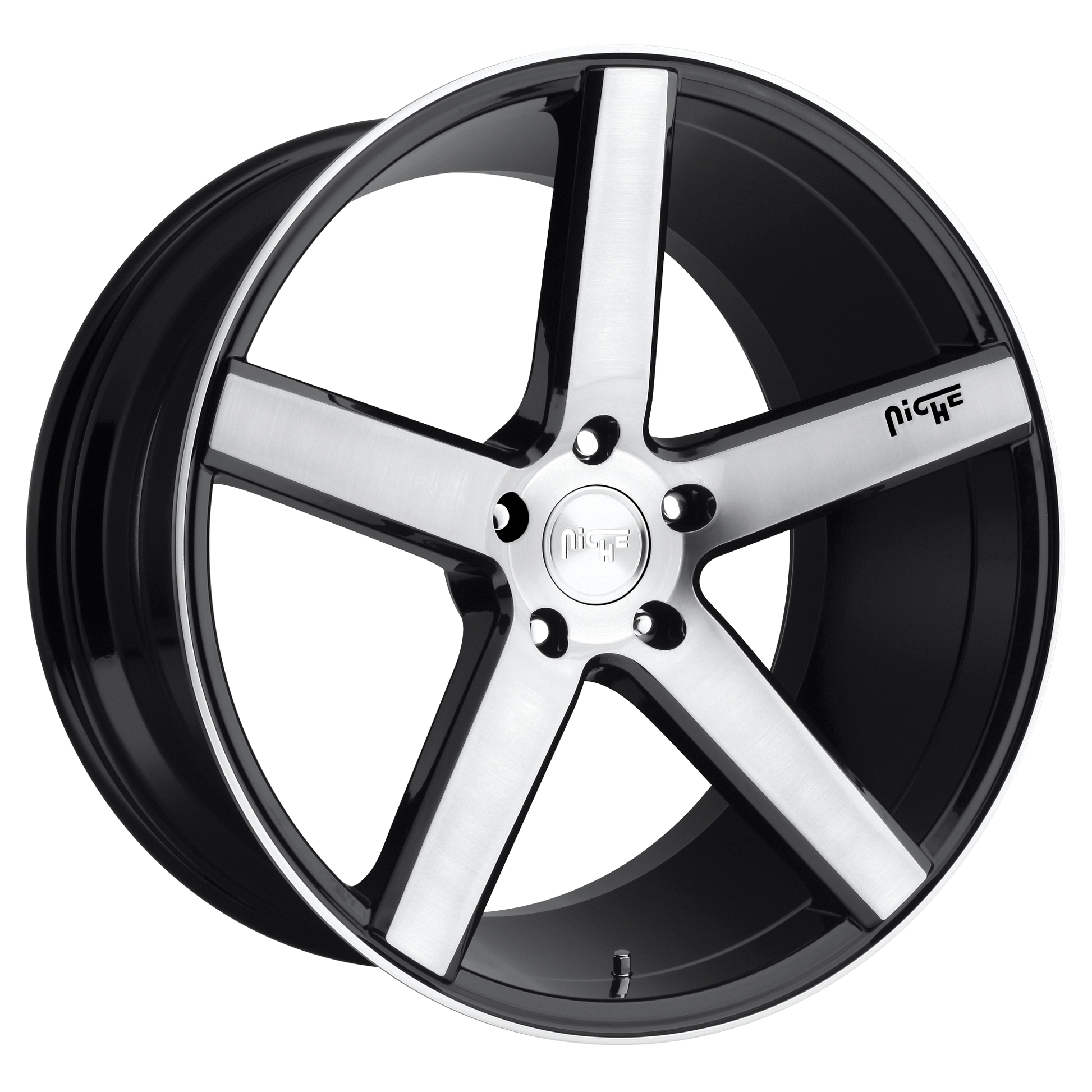 MILAN 20x8.5 5x112.00 GLOSS BLACK BRUSHED (34 mm) - Tires and Engine Performance