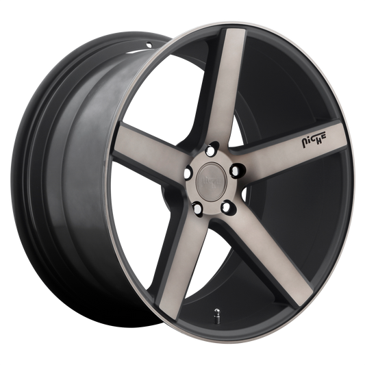 MILAN 22x10 5x127.00 MATTE BLACK MACHINED (35 mm) - Tires and Engine Performance