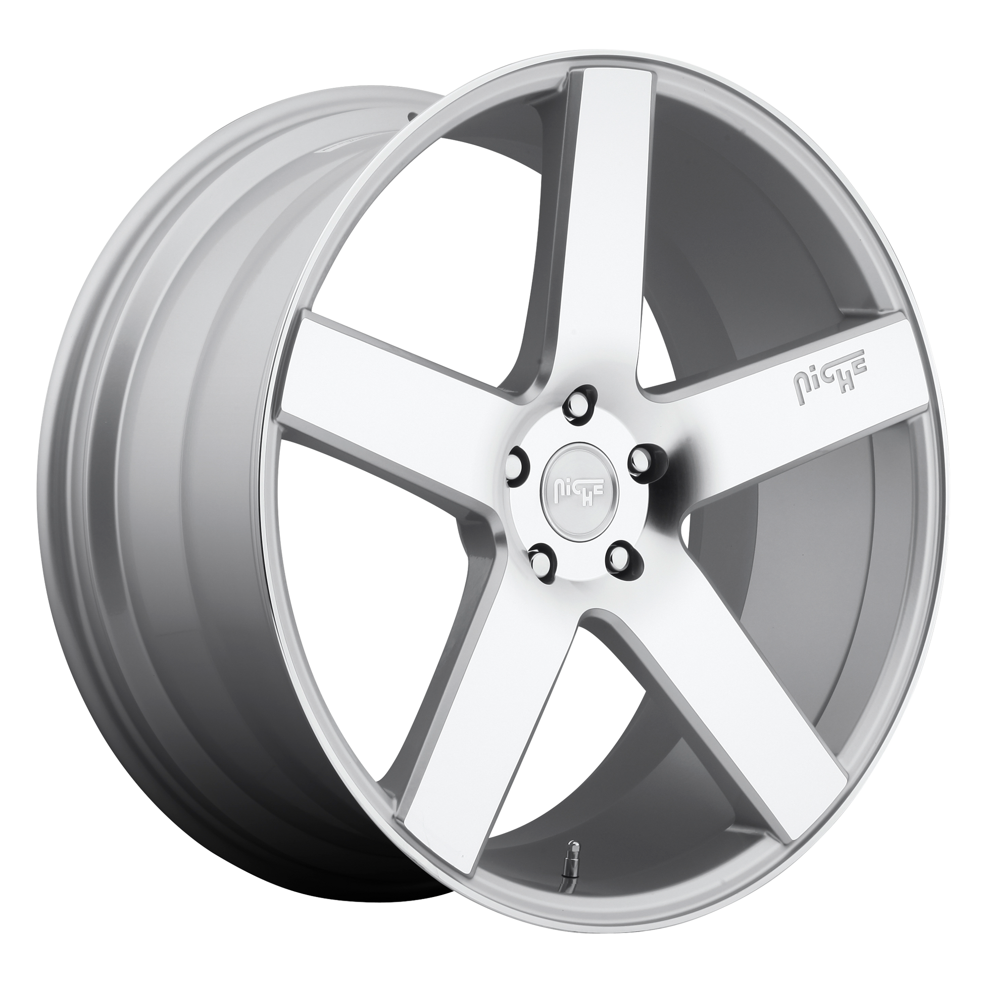 MILAN 20x8.5 5x120.00 GLOSS SILVER MACHINED (35 mm) - Tires and Engine Performance