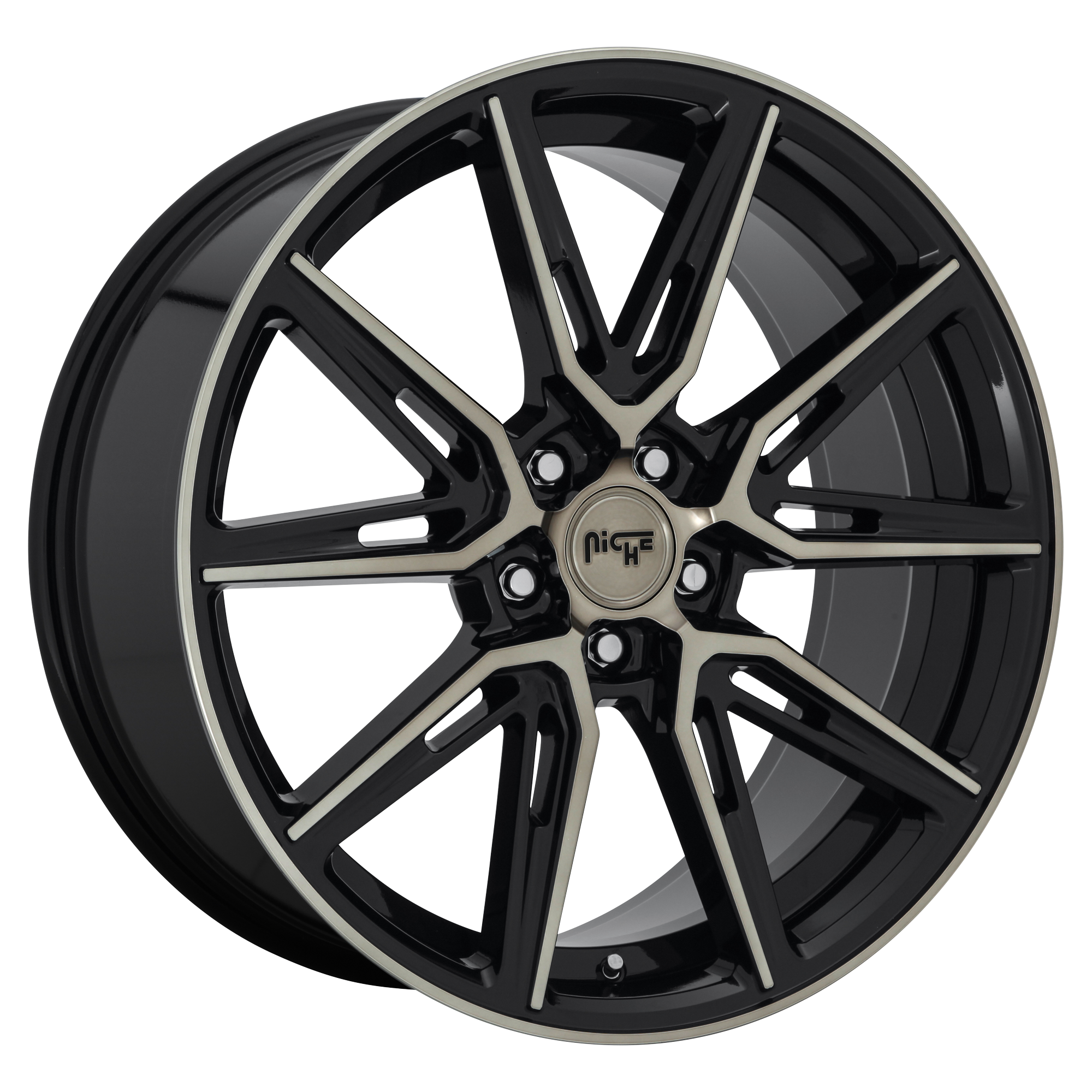 GEMELLO 20x9 5x115.00 GLOSS MACHINED DOUBLE DARK TINT (18 mm) - Tires and Engine Performance