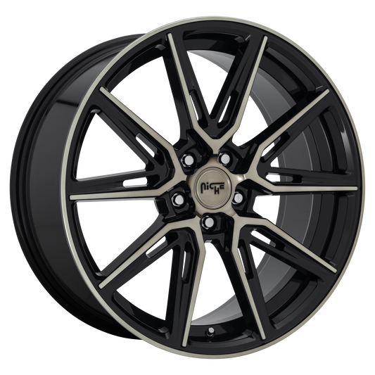 GEMELLO 20x10.5 5x114.30 GLOSS MACHINED DOUBLE DARK TINT (40 mm) - Tires and Engine Performance