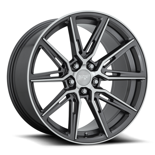 GEMELLO 20x10.5 5x114.30 GLOSS ANTHRACITE MACHINED (40 mm) - Tires and Engine Performance