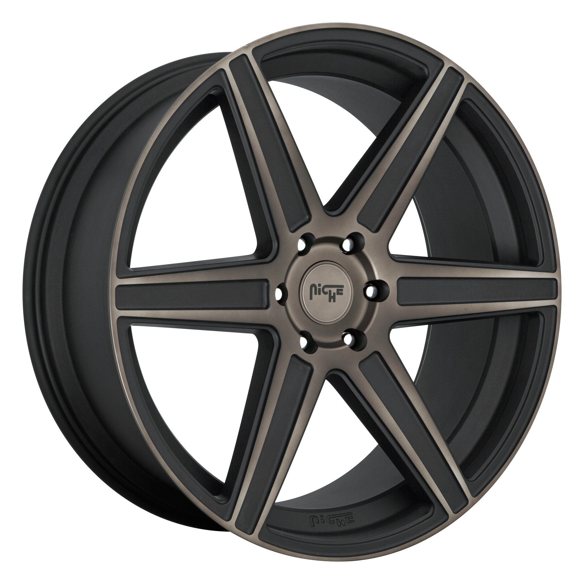 CARINA 22x9.5 6x135.00 MATTE MACHINED DOUBLE DARK TINT (30 mm) - Tires and Engine Performance