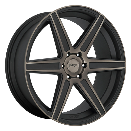CARINA 24x10 6x135.00 MATTE MACHINED DOUBLE DARK TINT (30 mm) - Tires and Engine Performance