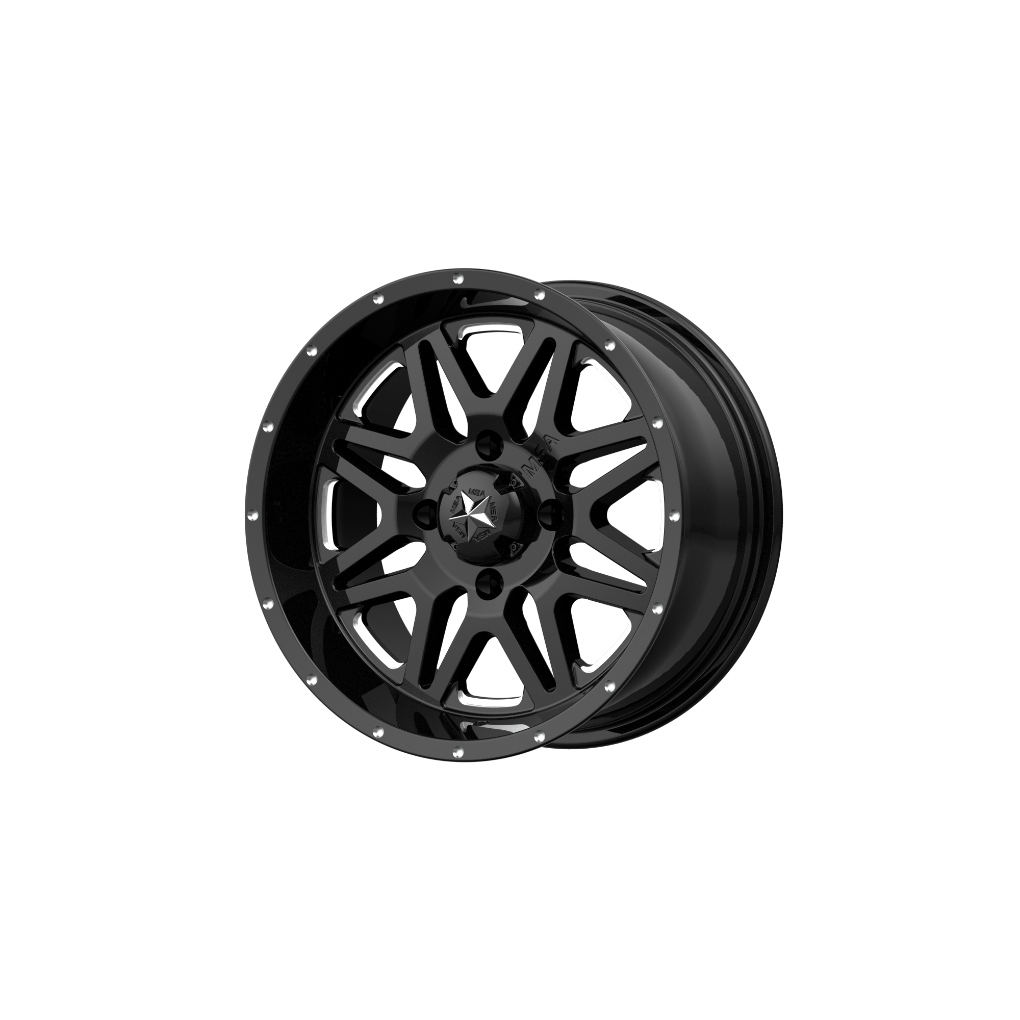 VIBE 18x7 4x137.00 GLOSS BLACK MILLED (0 mm) - Tires and Engine Performance