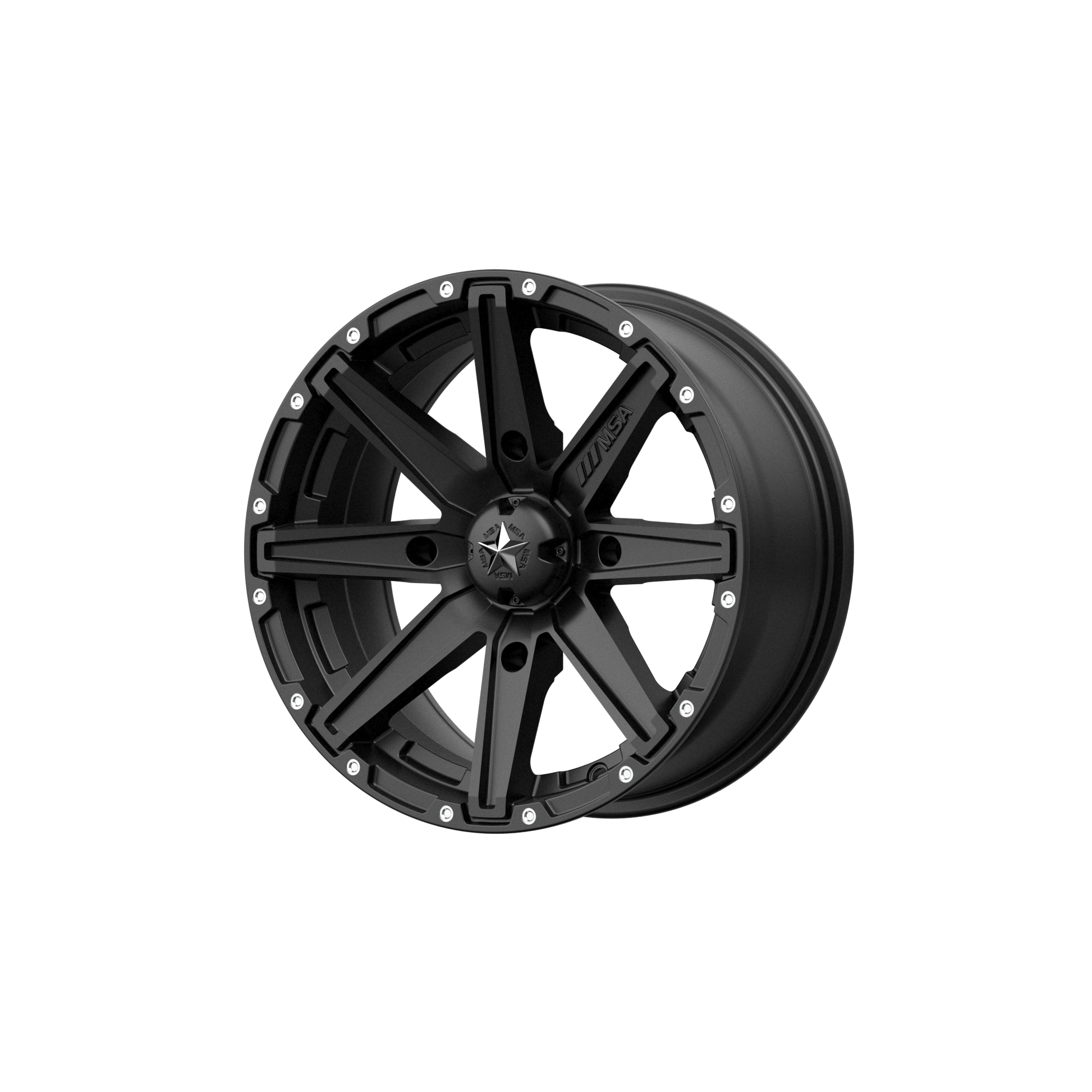 CLUTCH 14x7 4x156.00 SATIN BLACK (10 mm) - Tires and Engine Performance
