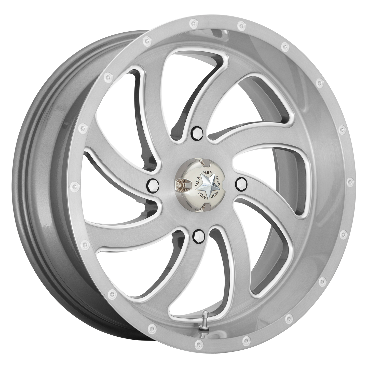 SWITCH 22x7 4x137.00 BRUSHED TITANIUM (0 mm) - Tires and Engine Performance