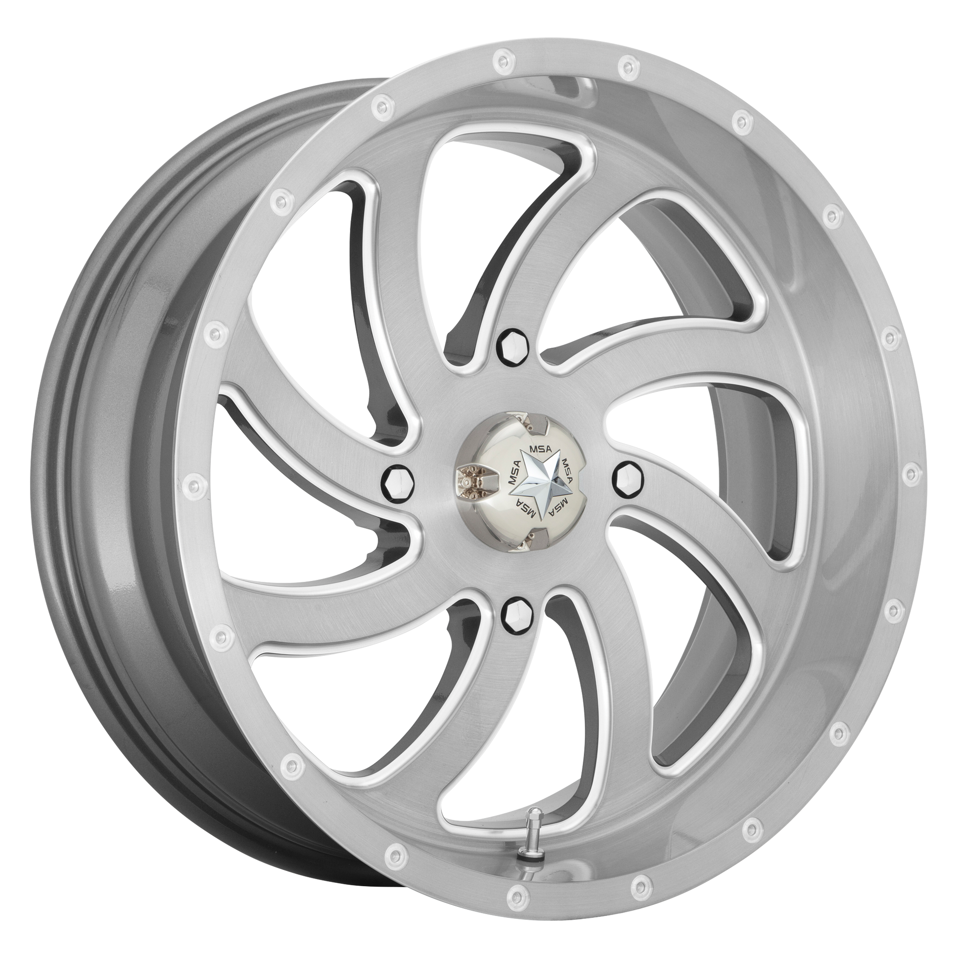 SWITCH 18x7 4x137.00 BRUSHED TITANIUM (0 mm) - Tires and Engine Performance