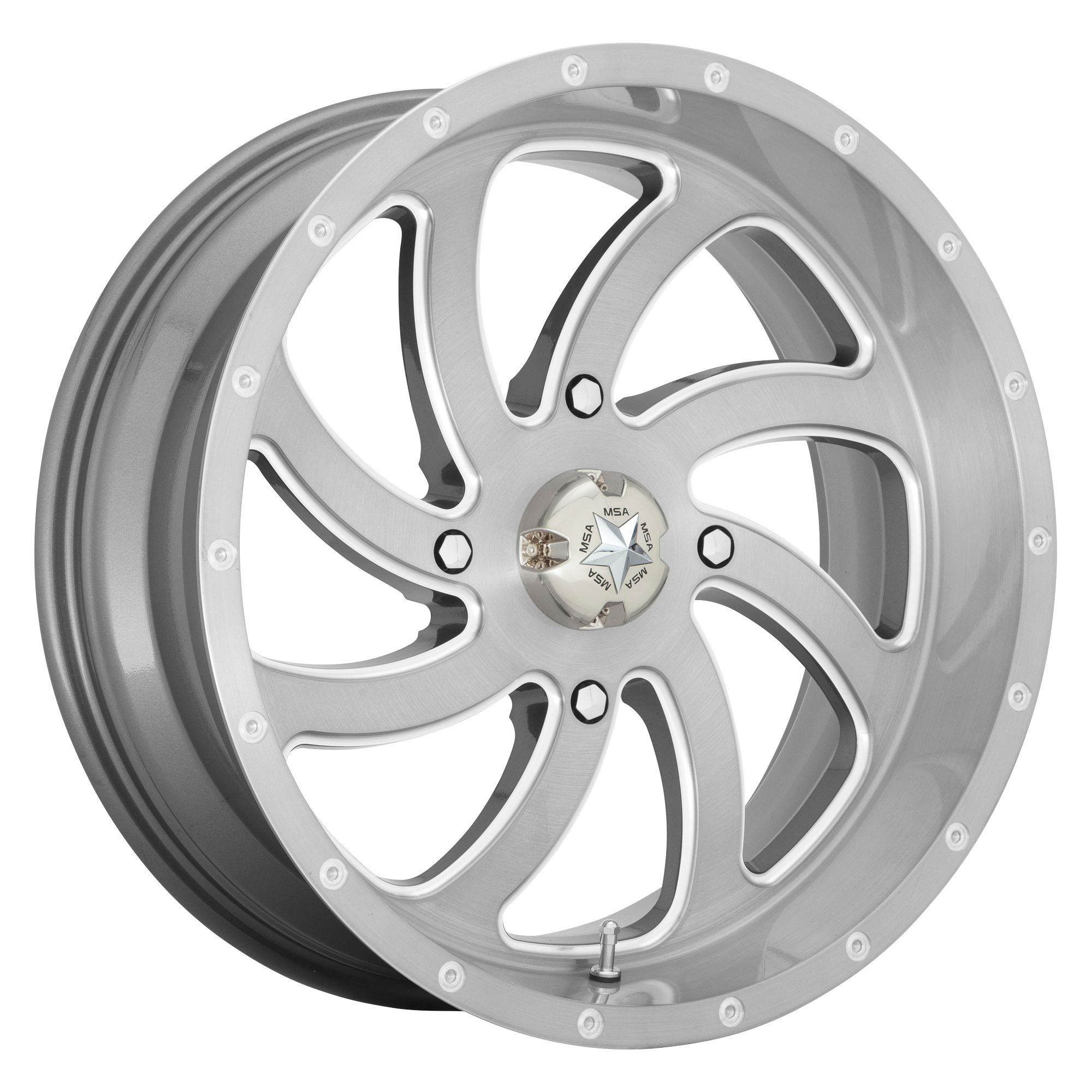 SWITCH 18x7 4x156.00 BRUSHED TITANIUM (0 mm) - Tires and Engine Performance