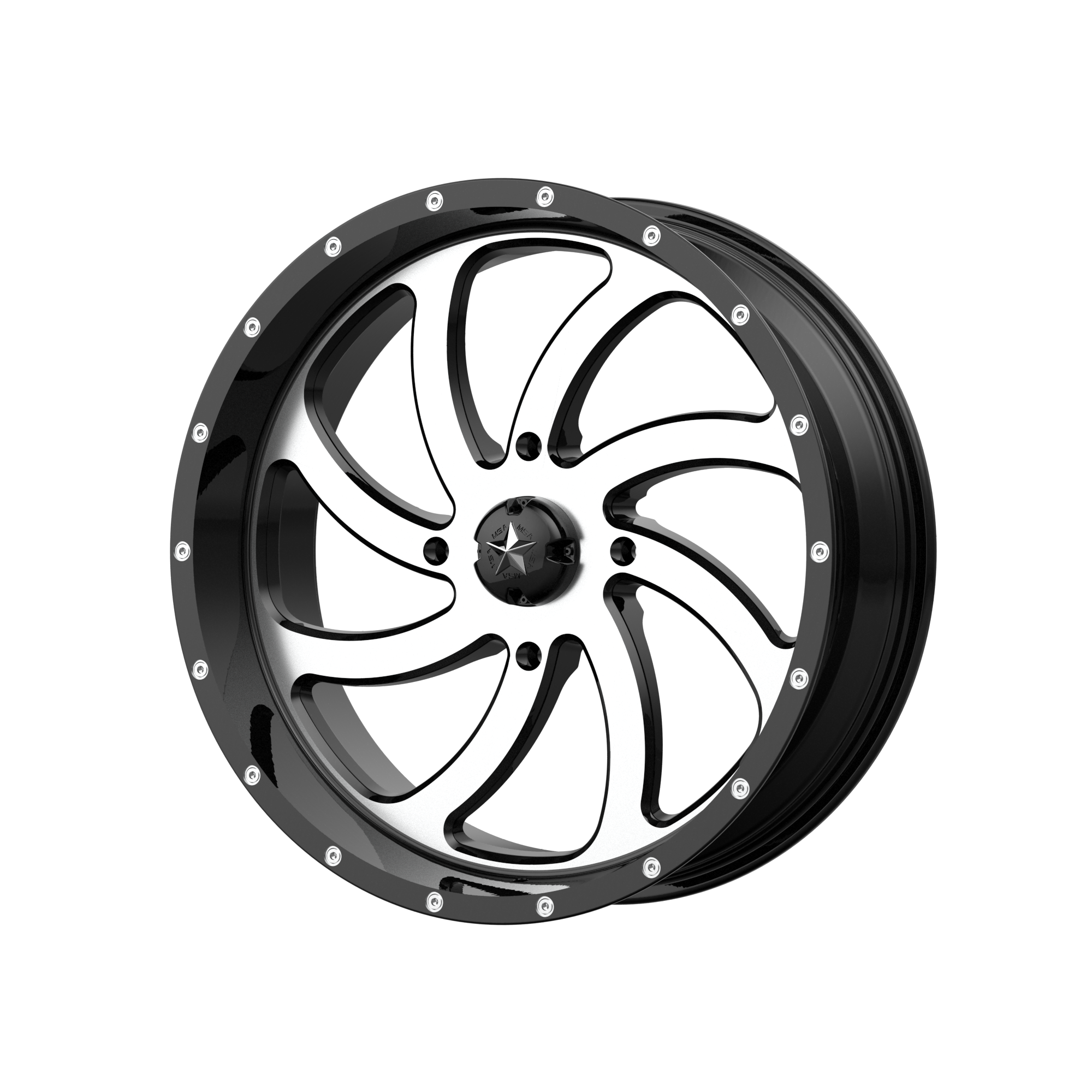 SWITCH 18x7 4x156.00 MACHINED GLOSS BLACK (0 mm) - Tires and Engine Performance