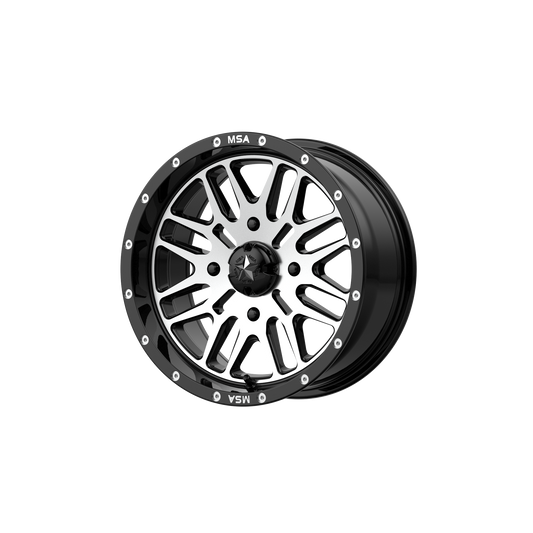 BRUTE 18x7 4x156.00 GLOSS BLACK MACHINED (10 mm) - Tires and Engine Performance