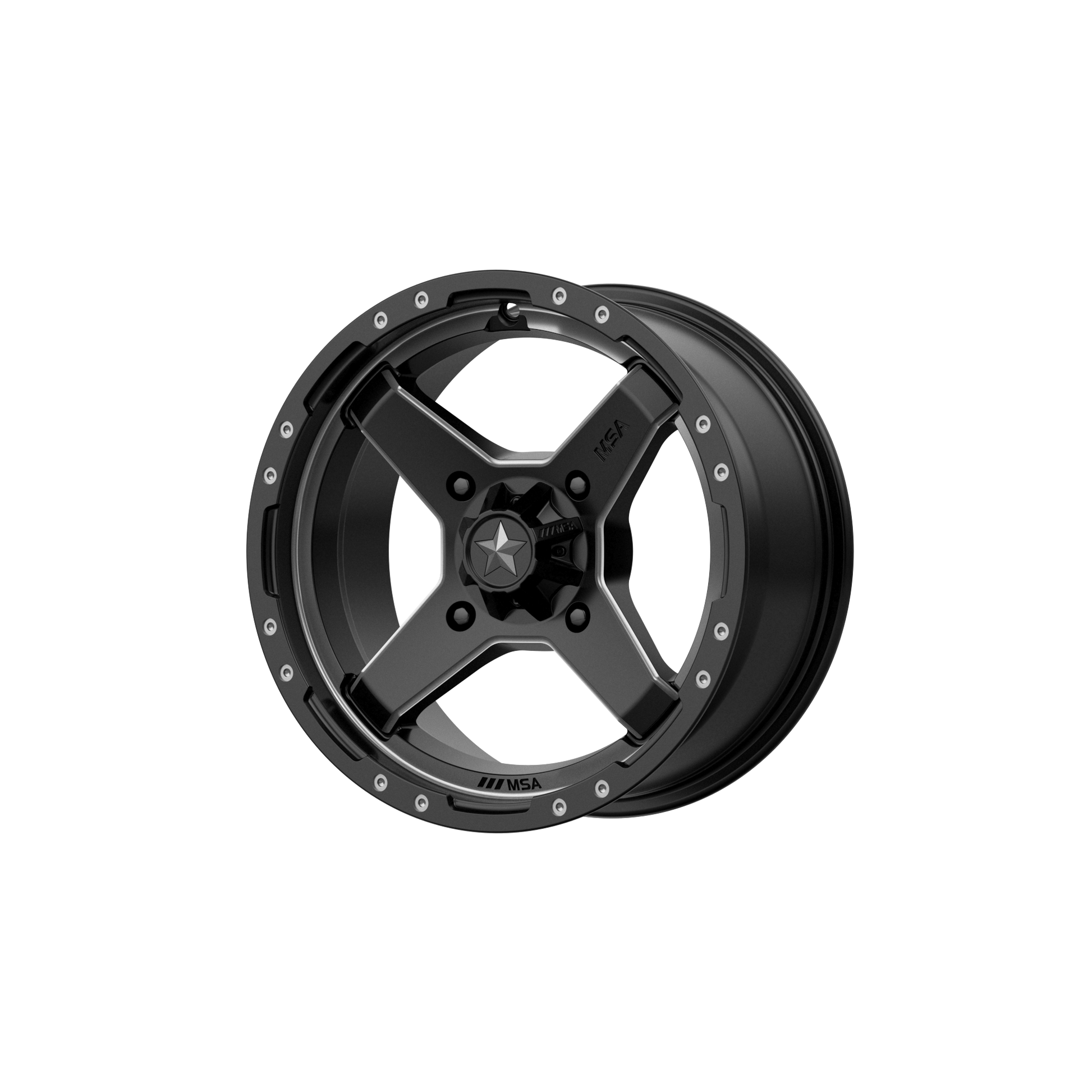 CROSS 16x7 4x137.00 SATIN BLACK W/ TITANIUM TINT (10 mm) - Tires and Engine Performance