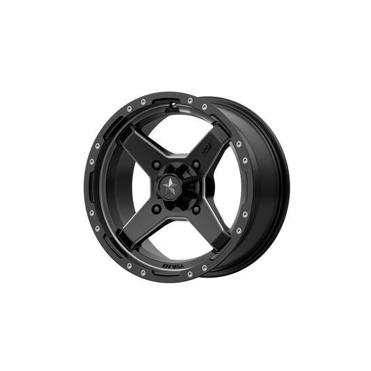 CROSS 16x7 4x137.00 SATIN BLACK W/ TITANIUM TINT (10 mm) - Tires and Engine Performance