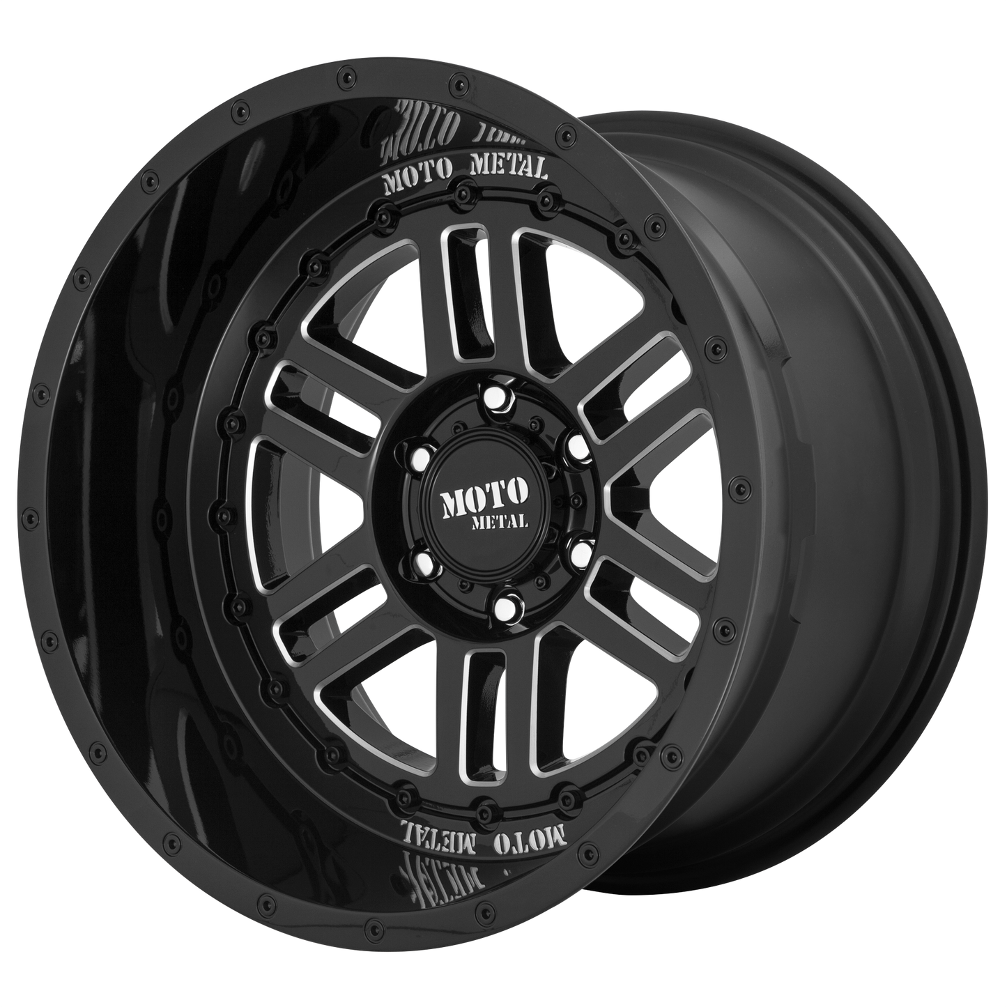 DEEP SIX 20x10 6x135.00 GLOSS BLACK MILLED (-18 mm) - Tires and Engine Performance