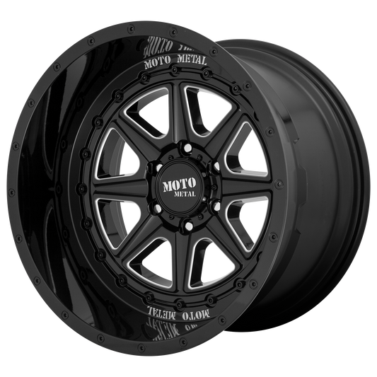 PHANTOM 22x12 6x139.70 GLOSS BLACK MILLED (-44 mm) - Tires and Engine Performance