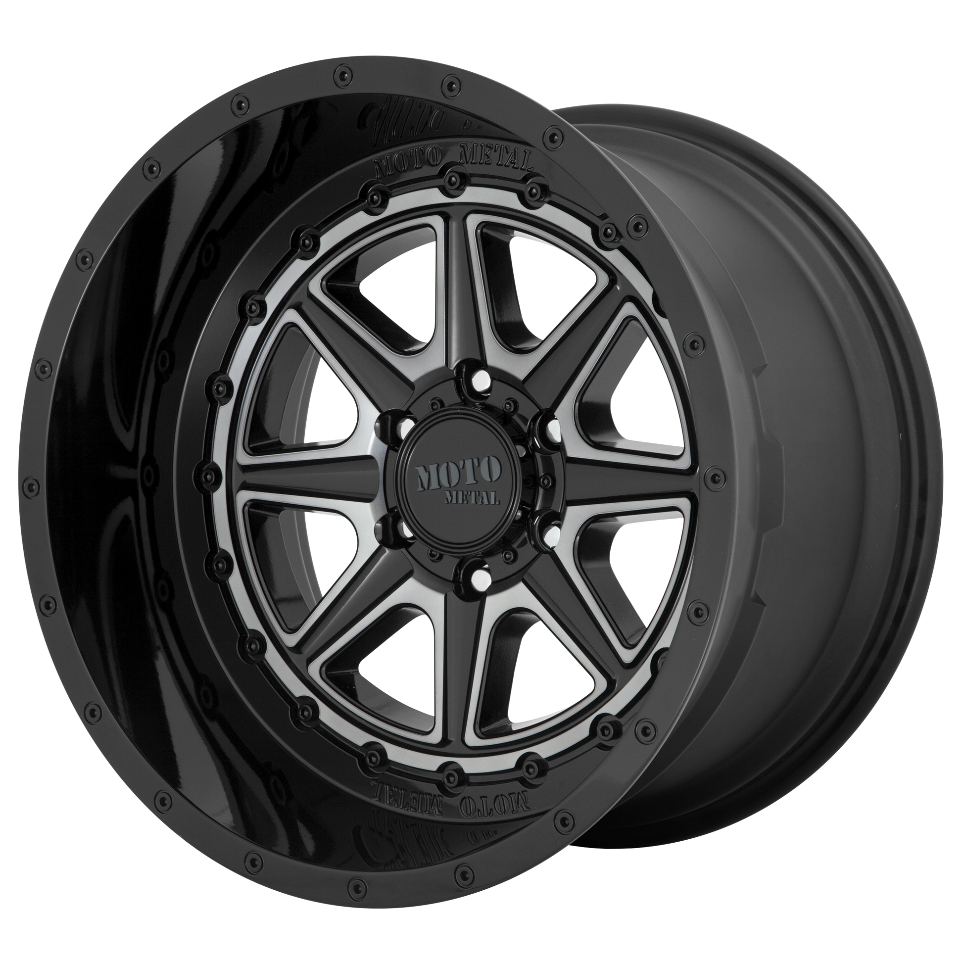 PHANTOM 22x12 6x139.70 GLOSS BLACK W/ GRAY TINT (-44 mm) - Tires and Engine Performance