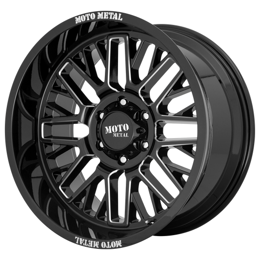 MO802 20x10 5x139.70 GLOSS BLACK MILLED (-18 mm) - Tires and Engine Performance