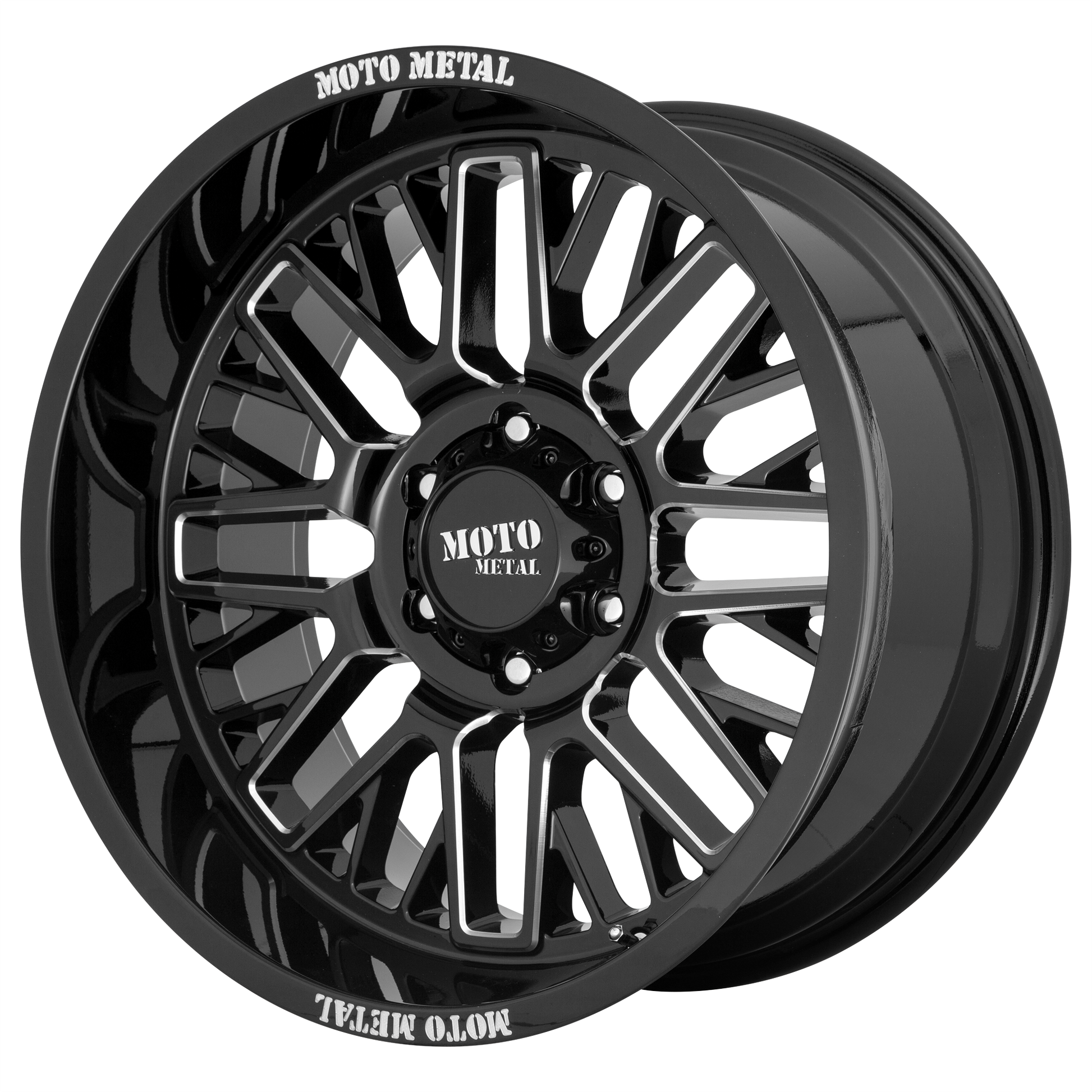MO802 20x10 8x165.10 GLOSS BLACK MILLED (-18 mm) - Tires and Engine Performance