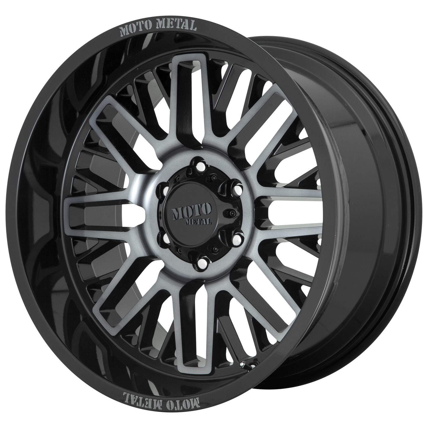 MO802 20x10 5x150.00 GLOSS BLACK MACHINED W/ GRAY TINT (-18 mm) - Tires and Engine Performance