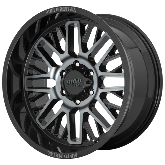 MO802 20x10 5x150.00 GLOSS BLACK MACHINED W/ GRAY TINT (-18 mm) - Tires and Engine Performance