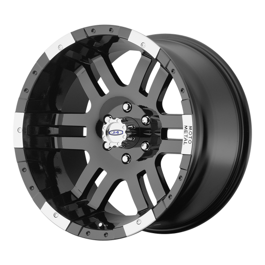 MO951 17x9 6x139.70 GLOSS BLACK MACHINED (-12 mm) - Tires and Engine Performance