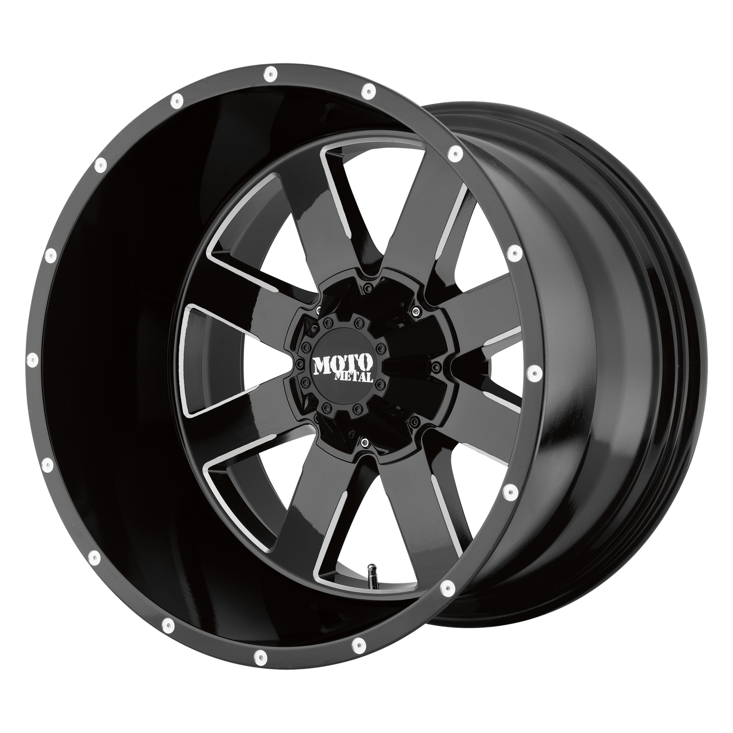 MO962 18x12 Blank GLOSS BLACK MILLED (-44 mm) - Tires and Engine Performance