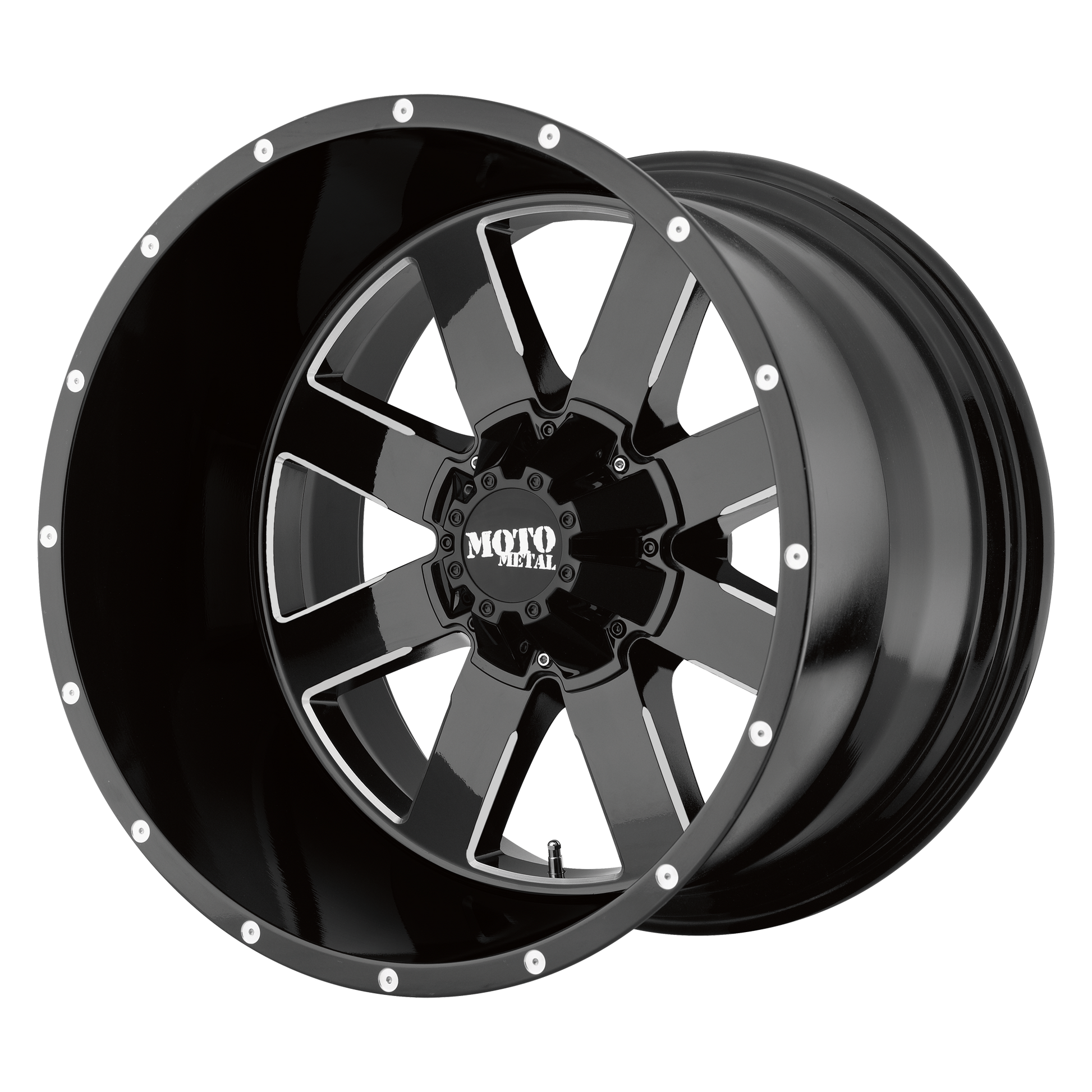 MO962 18x9 Blank GLOSS BLACK MILLED (0 mm) - Tires and Engine Performance