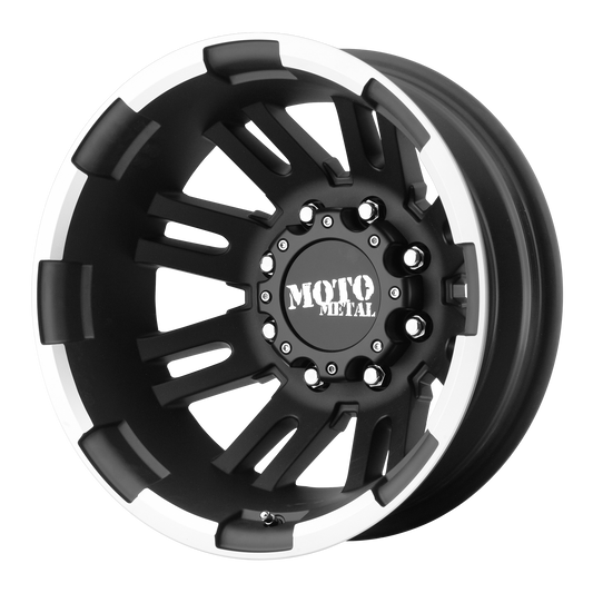 MO963 DUALLY 17x6 8x165.10 MATTE BLACK MACHINED DUALLY - REAR (-134 mm) - Tires and Engine Performance