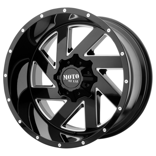MELEE 20x9 8x180.00 GLOSS BLACK MILLED (0 mm) - Tires and Engine Performance